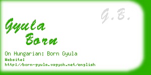 gyula born business card